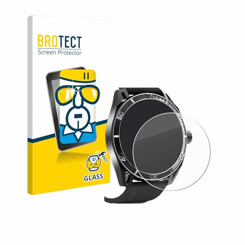 BROTECT Panzer Schutz Glas für Yuede Smartwatch 1.43" (rund) 9H Echtglas, Glas-Displayschutz von BROTECT