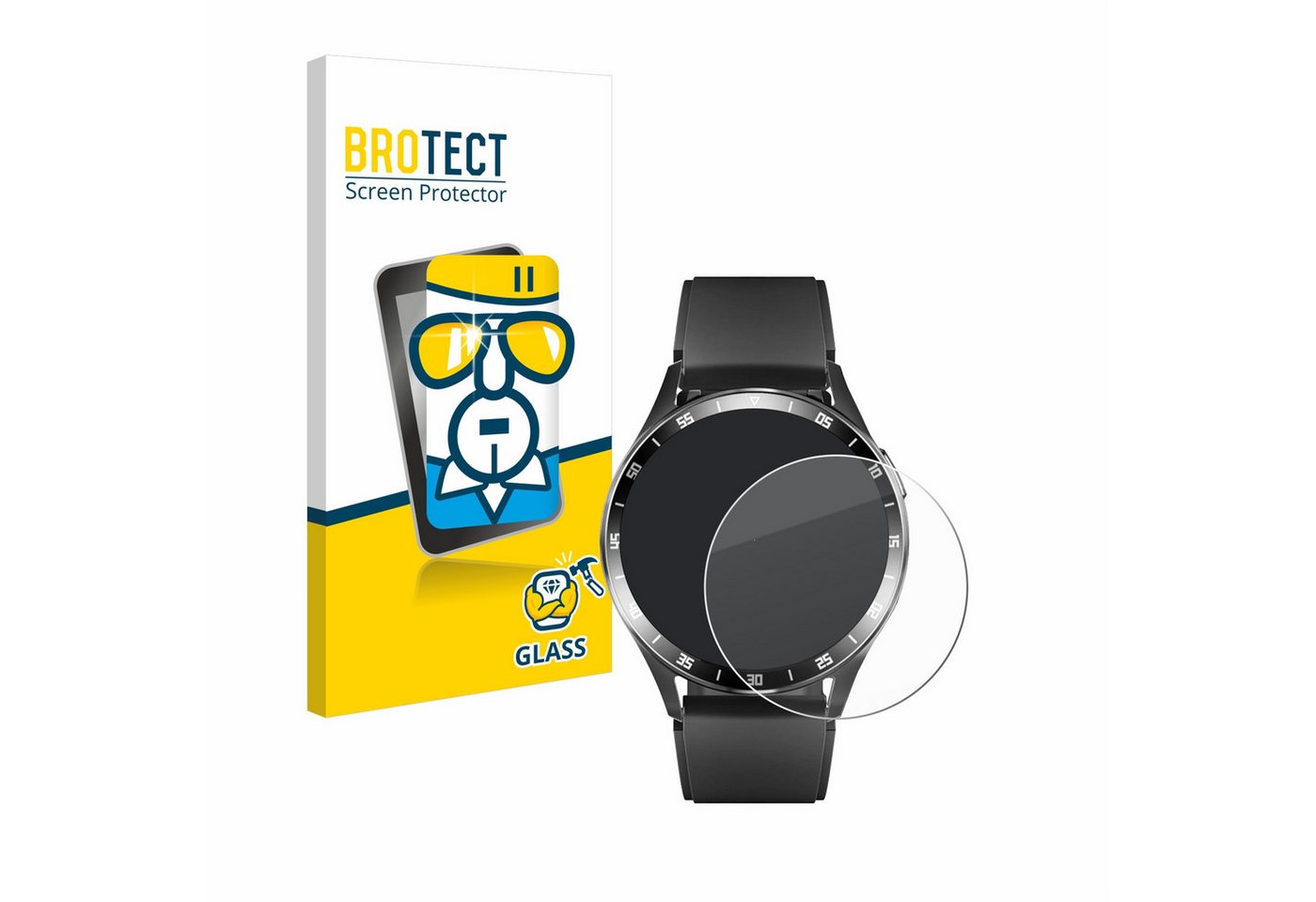 BROTECT Panzerglas für usogood Smartwatch 1.39, Displayschutzglas, Schutzglas Echtglas 9H Härte HD-Clear" von BROTECT