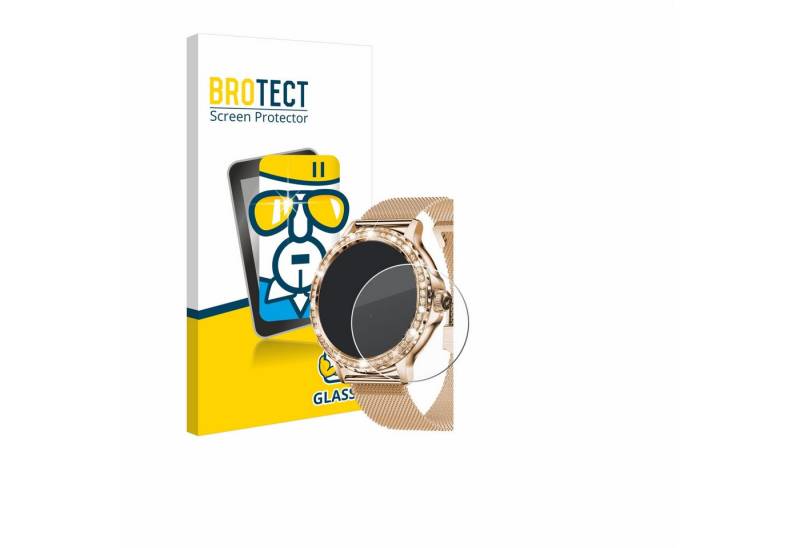BROTECT Panzerglas für walkbee Smartwatch 1.3 (rund), Displayschutzglas, Schutzglas Echtglas 9H Härte HD-Clear" von BROTECT