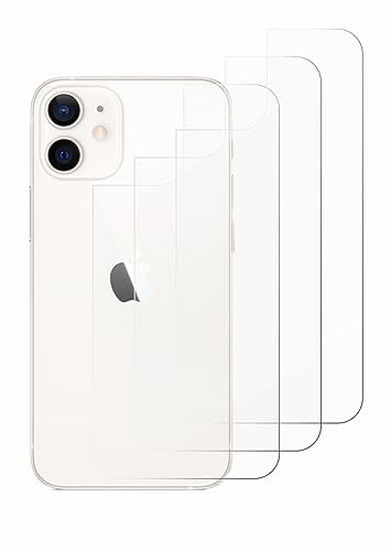 BROTECT Panzerglasfolie für Apple iPhone 12 mini (Rückseite) (3 Stück) Schutzglas Schutzfolie [Extrem Kratzfest 9H, Anti-Fingerprint von BROTECT