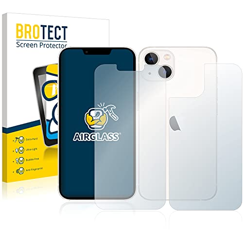 BROTECT Schutzglas für Apple iPhone 13 (Display+Rückseite) Schutzfolie Panzer Folie Glas [Extrem Kratzfest 9H, Anti-Fingerprint, Ultra-Transparent] von BROTECT