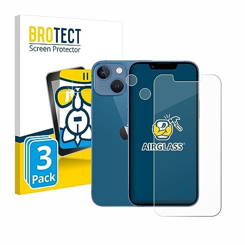 BROTECT Schutzglas für Apple iPhone 13 mini (Display+Kamera) (3 Stück) Schutzfolie Panzer Folie Glas [Extrem Kratzfest 9H, Anti-Fingerprint, Ultra-Transparent] von BROTECT