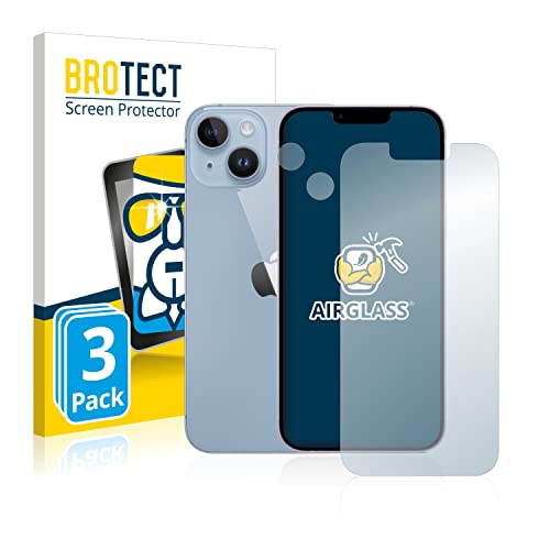 BROTECT Schutzglas für Apple iPhone 14 (Display+Kamera) (3 Stück) Schutzfolie Panzer Folie Glas [Extrem Kratzfest 9H, Anti-Fingerprint, Ultra-Transparent] von BROTECT