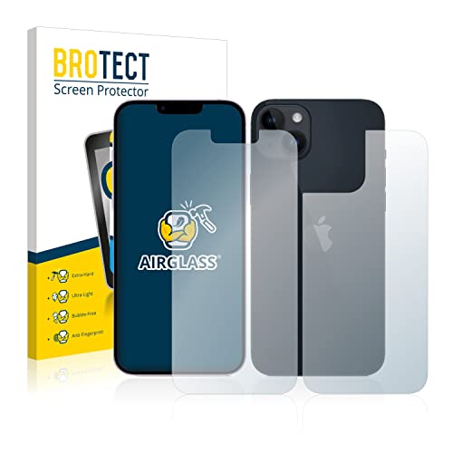 BROTECT Panzerglasfolie für Apple iPhone 14 (Display+Rückseite) Schutzglas Schutzfolie [Extrem Kratzfest 9H, Anti-Fingerprint, Ultra-Transparent] von BROTECT