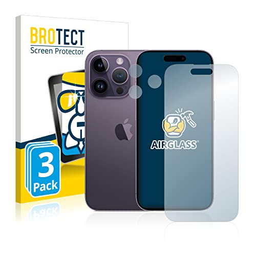 BROTECT Schutzglas für Apple iPhone 14 Pro (Display+Kamera) (3 Stück) Schutzfolie Panzer Folie Glas [Extrem Kratzfest 9H, Anti-Fingerprint, Ultra-Transparent] von BROTECT