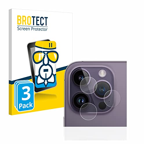 BROTECT Schutzglas für Apple iPhone 14 Pro (NUR Kameraschutz) (3 Stück) Schutzfolie Panzer Folie Glas [Extrem Kratzfest 9H, Anti-Fingerprint, Ultra-Transparent] von BROTECT
