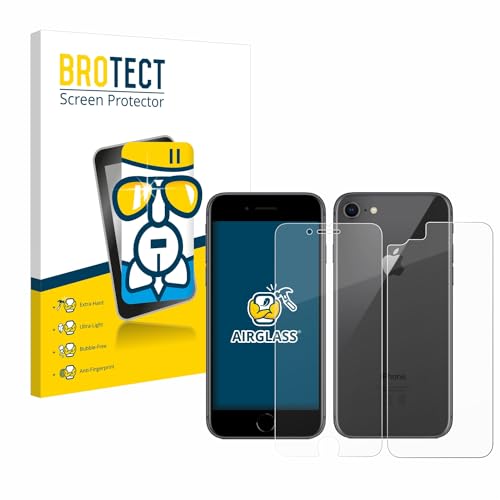 BROTECT Schutzglas für Apple iPhone 8 (Display+Rückseite) Schutzfolie Panzer Folie Glas [Extrem Kratzfest 9H, Anti-Fingerprint, Ultra-Transparent] von BROTECT
