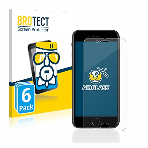 BROTECT Schutzglas für Apple iPhone SE 2 / SE 3 (6 Stück) Schutzfolie Panzer Folie Glas [Extrem Kratzfest 9H, Anti-Fingerprint, Ultra-Transparent] von BROTECT