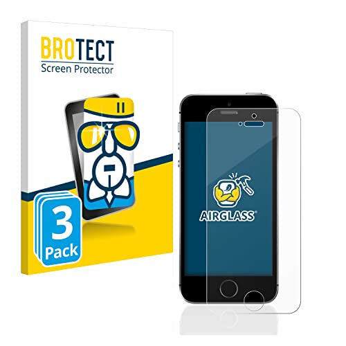 BROTECT Schutzglas für Apple iPhone SE 2016 (3 Stück) Schutzfolie Panzer Folie Glas [Extrem Kratzfest 9H, Anti-Fingerprint, Ultra-Transparent] von BROTECT
