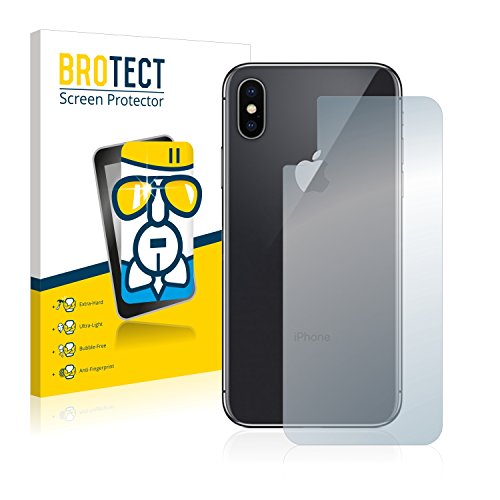 BROTECT Schutzglas für Apple iPhone X/Xs (Rückseite) Schutzfolie Panzer Folie Glas [Extrem Kratzfest 9H, Anti-Fingerprint, Ultra-Transparent] von BROTECT
