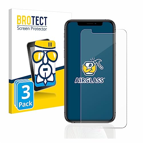 BROTECT Schutzglas für Apple iPhone Xs / 11 Pro (3 Stück) Schutzfolie Panzer Folie Glas [Extrem Kratzfest 9H, Anti-Fingerprint, Ultra-Transparent] von BROTECT