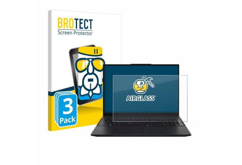 BROTECT Displayschutzglas Schutzglas für Lenovo ThinkPad L16 Gen 1, 3 Stück, Schutzfolie Display Schutz Glas Folie klar von BROTECT