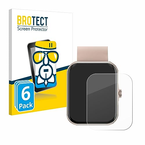 BROTECT Schutzglas für Mutoy Smartwatch 1.83" (6 Stück) Schutzfolie Panzer Folie Glas [Extrem Kratzfest 9H, Anti-Fingerprint, Ultra-Transparent] von BROTECT