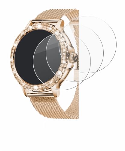 BROTECT Panzerglasfolie für walkbee Smartwatch 1.3" (rund) (3 Stück) Schutzglas Schutzfolie [Extrem Kratzfest 9H, Anti-Fingerprint von BROTECT