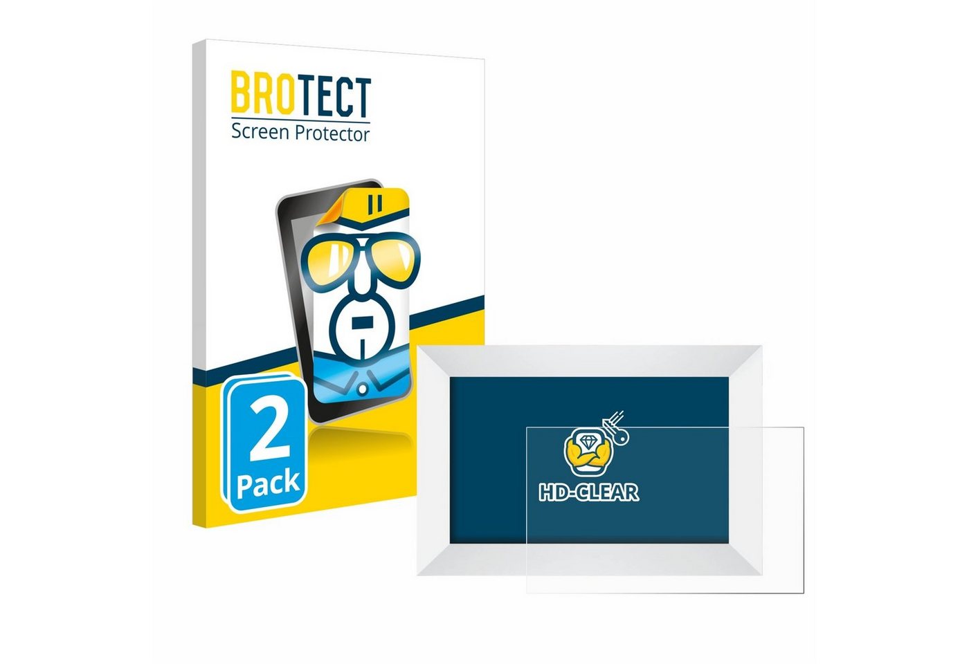 BROTECT Schutzfolie für Aeezo WiFi Digitaler Bilderrahmen 10.1, Displayschutzfolie, 2 Stück, Folie klar" von BROTECT