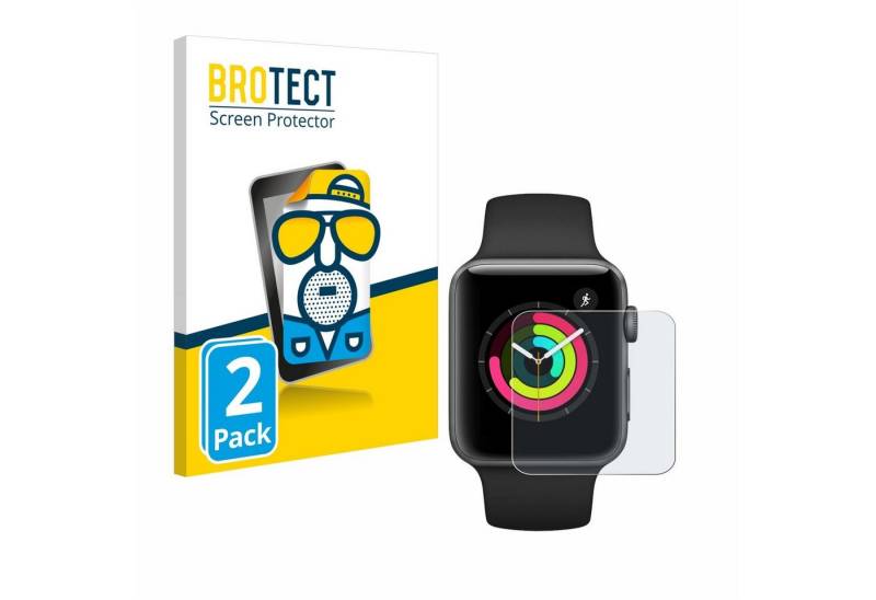 BROTECT Schutzfolie für Apple Watch Series 3 (42 mm), Displayschutzfolie, 2 Stück, Folie matt entspiegelt von BROTECT