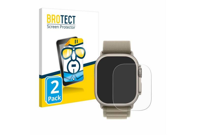 BROTECT Schutzfolie für Apple Watch Ultra 2 (49 mm), Displayschutzfolie, 2 Stück, Folie klar von BROTECT