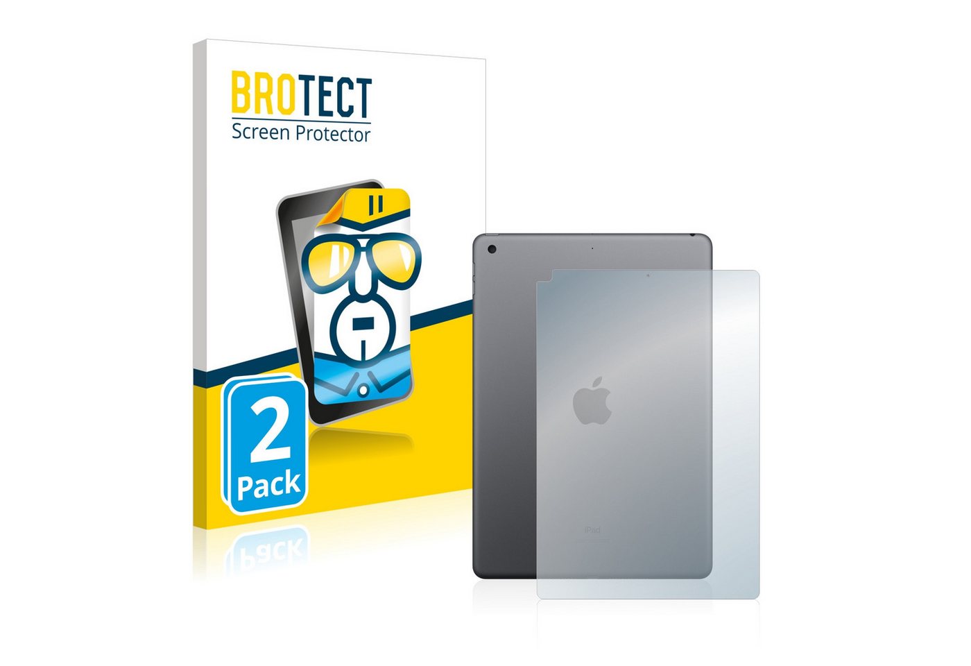 BROTECT Schutzfolie für Apple iPad 10.2 WiFi 2019 (Rückseite, 7. Gen), Displayschutzfolie, 2 Stück, Folie klar" von BROTECT