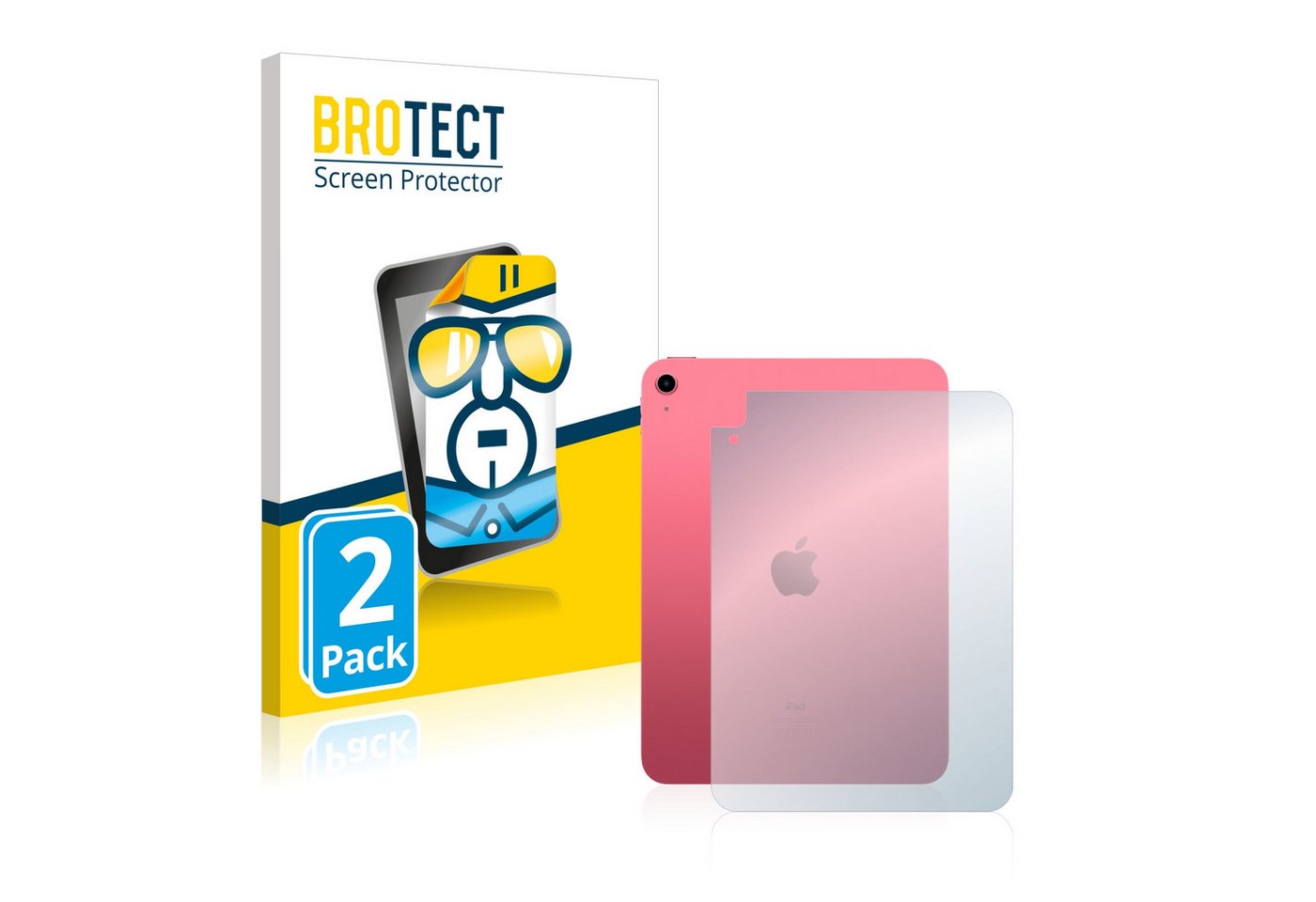 BROTECT Displayschutzfolie Schutzfolie für Apple iPad 10.9" WiFi 2022 (Rückseite, 10. Gen), 2 Stück, Displayschutz Schutz Folie Klar Transparent von BROTECT