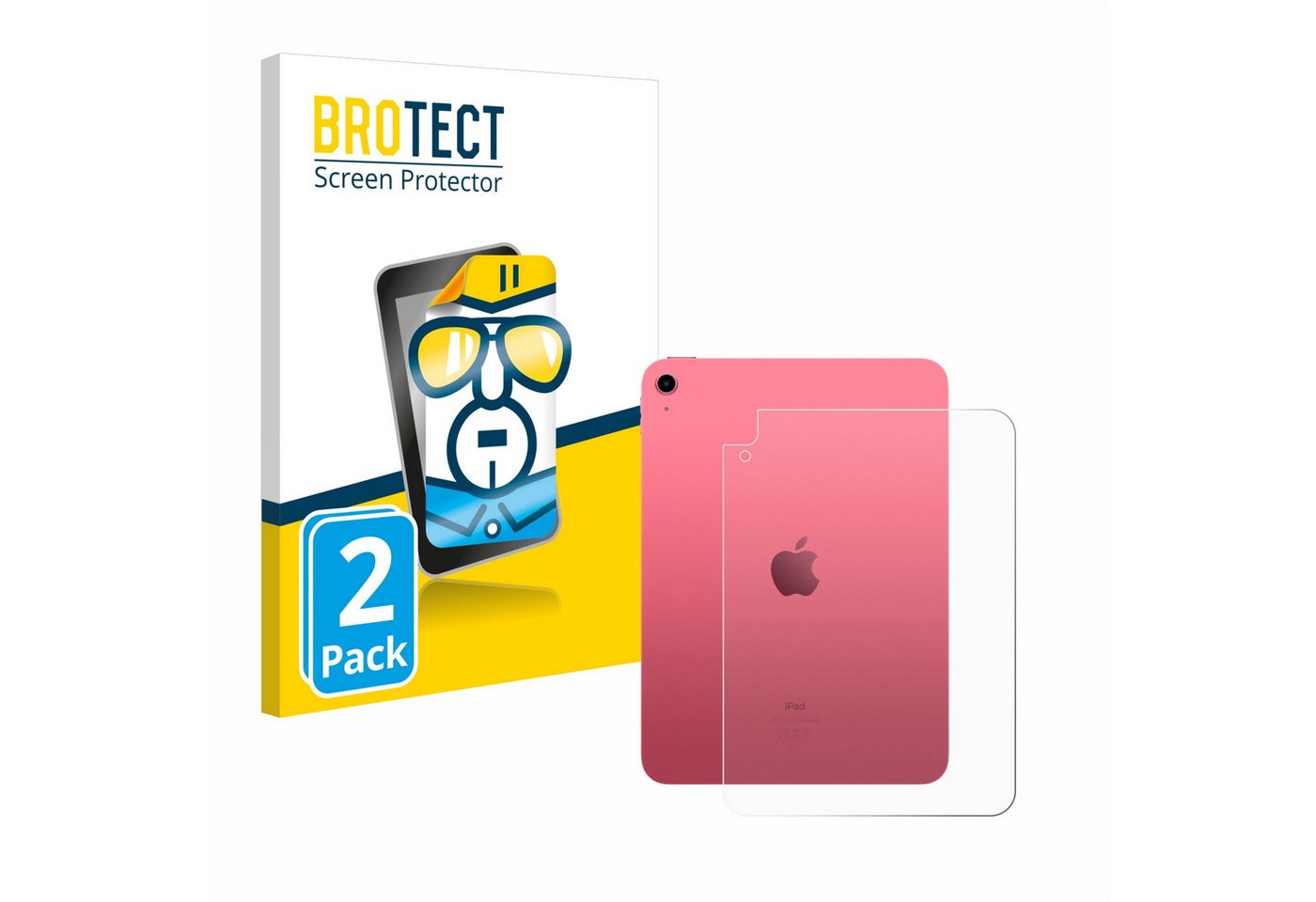 BROTECT Displayschutzfolie Schutzfolie für Apple iPad 10.9" 2022 (Rückseite, 10. Gen), 2 Stück, Displayschutz Schutz Folie Klar Transparent von BROTECT