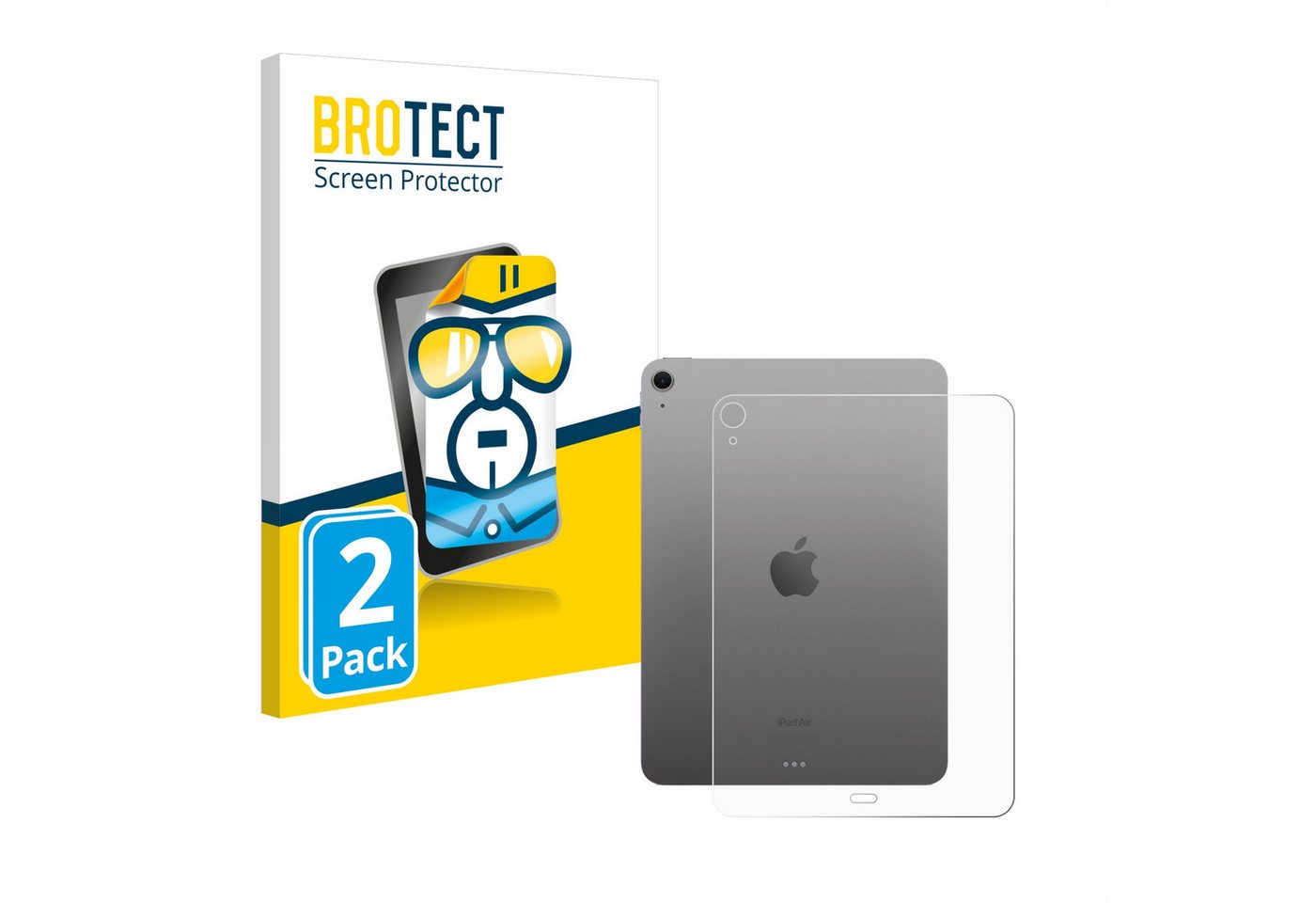 BROTECT Displayschutzfolie Schutzfolie für Apple iPad Air 11" WiFi 2024 (Rückseite), 2 Stück, Displayschutz Schutz Folie Klar Transparent von BROTECT