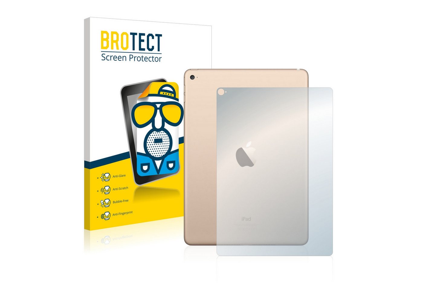 BROTECT Schutzfolie für Apple iPad Air 2 2014 (Rückseite), Displayschutzfolie, 2 Stück, Folie matt entspiegelt von BROTECT