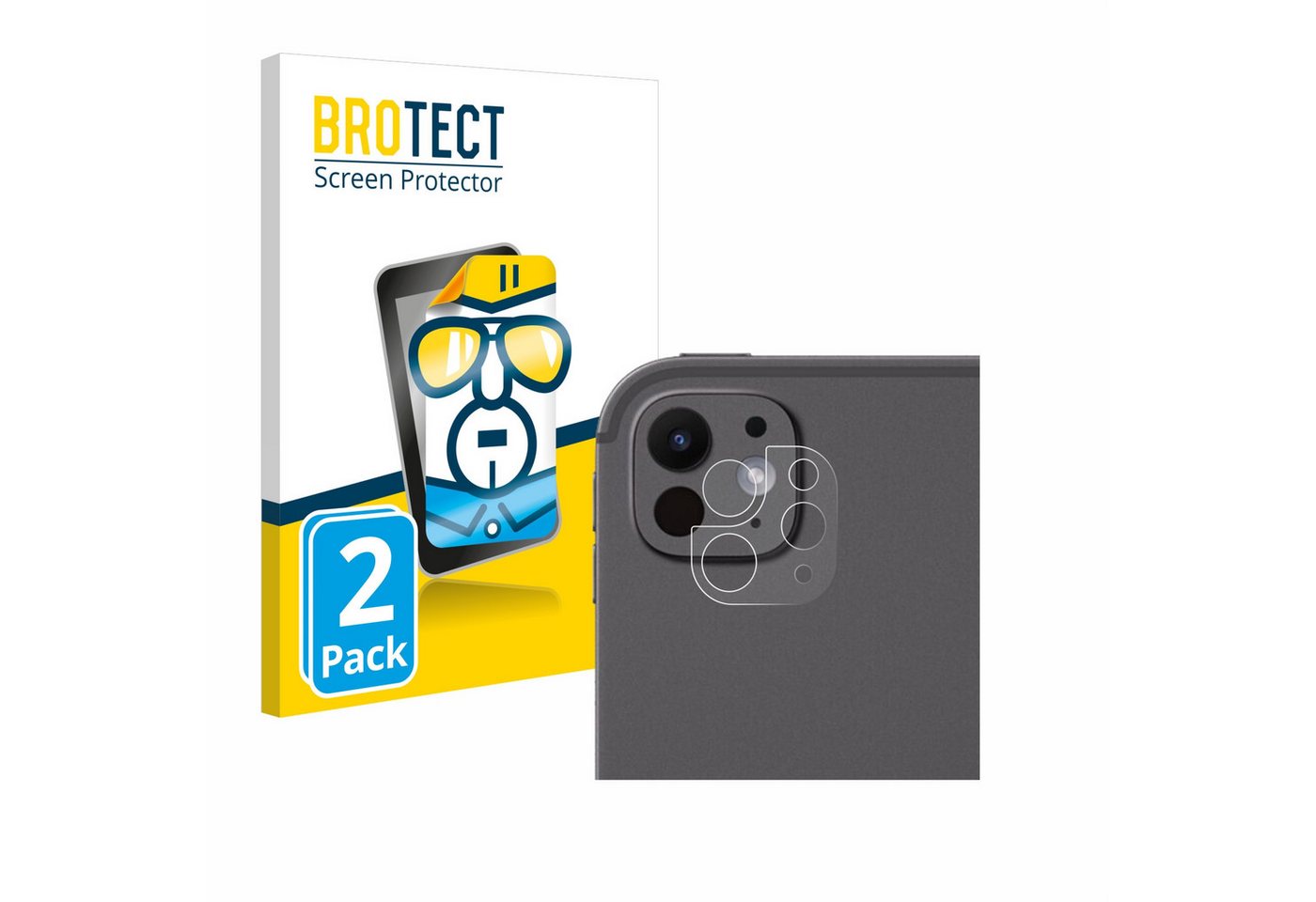BROTECT Schutzfolie für Apple iPad Pro 11" WiFi 2024 (NUR Kameraschutz), Displayschutzfolie, 2 Stück, Folie klar von BROTECT