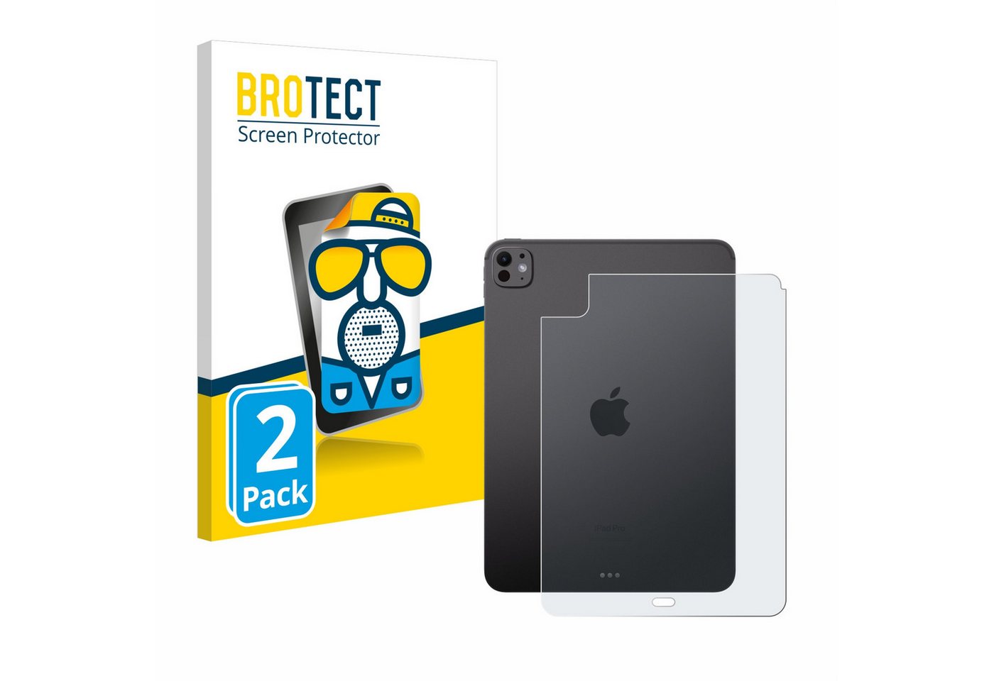 BROTECT Schutzfolie für Apple iPad Pro 11 WiFi 2024 (Rückseite), Displayschutzfolie, 2 Stück, Folie matt entspiegelt" von BROTECT