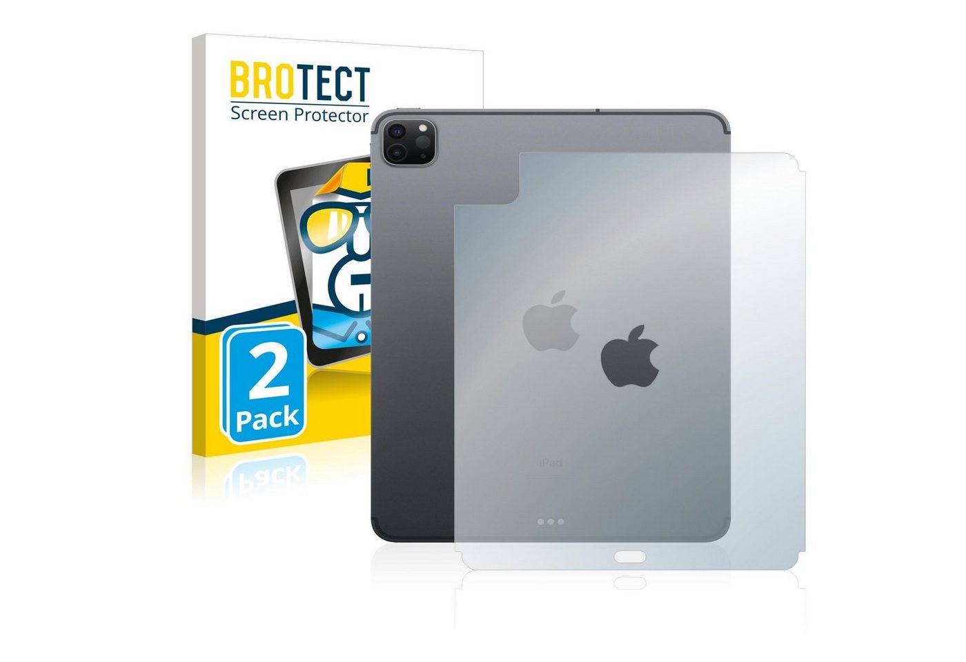 BROTECT Schutzfolie für Apple iPad Pro 11 WiFi Cellular 2021 (Rückseite, 3. Gen), Displayschutzfolie, 2 Stück, Folie klar" von BROTECT