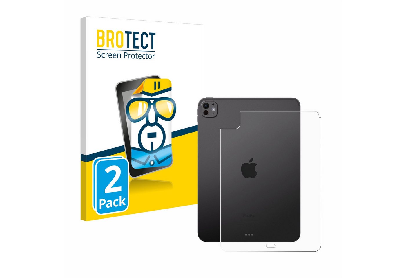 BROTECT Schutzfolie für Apple iPad Pro 11 WiFi Cellular 2024 (Rückseite), Displayschutzfolie, 2 Stück, Folie klar" von BROTECT