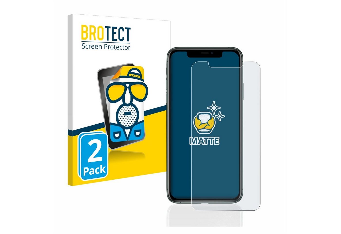 BROTECT Displayschutzfolie Schutzfolie für Apple iPhone 11 Pro Max, 2 Stück, Displayschutz Schutz Folie Matt Entspiegelungsfolie BROTECT Displayschutzfolie Schutzfolie für Apple iPhone 11 Pro Max, 2 Stück, Displayschutz Schutz Folie Matt Entspiegelungsfolie von BROTECT