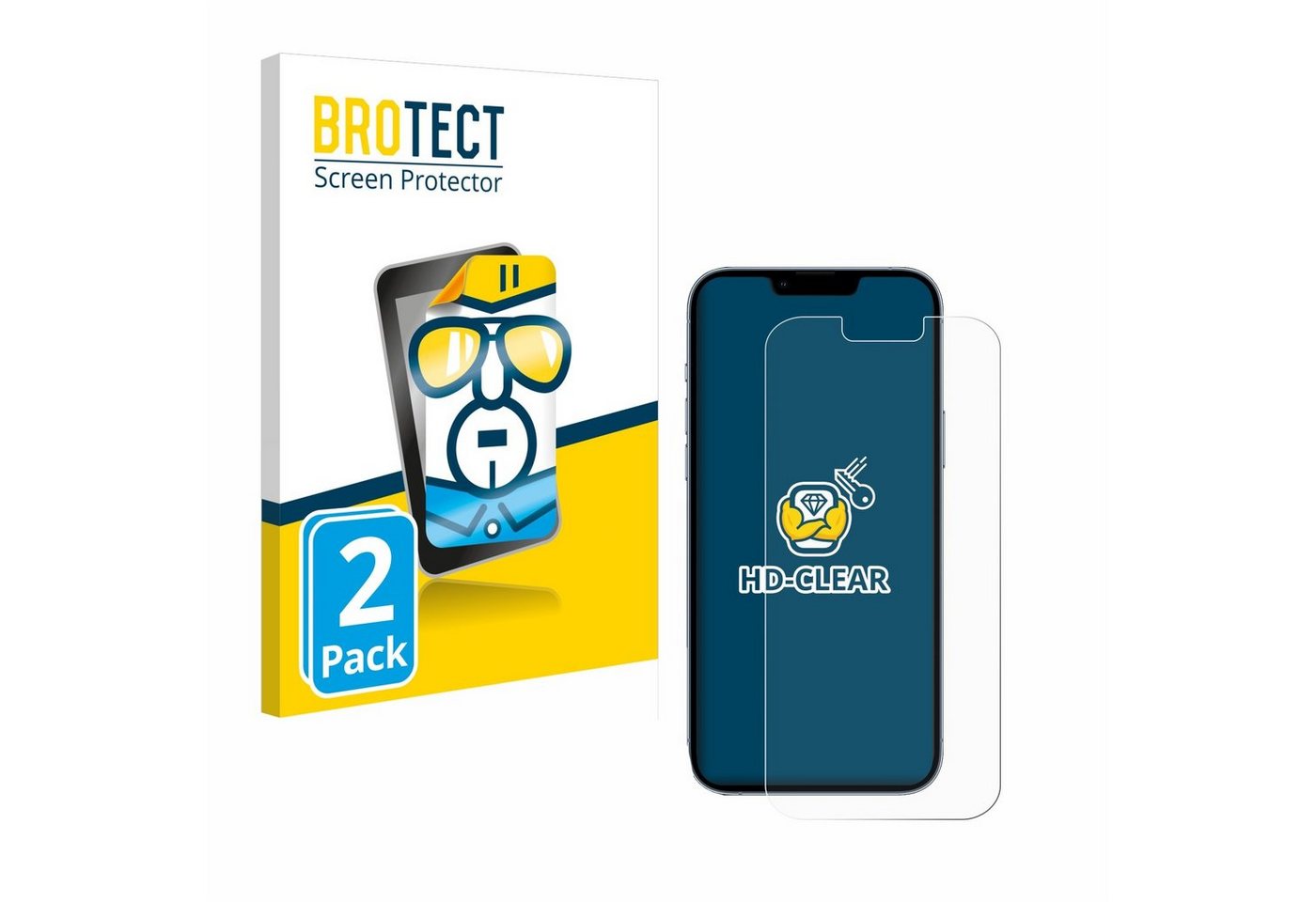BROTECT Displayschutzfolie Schutzfolie für Apple iPhone 13 Pro Max, 2 Stück, Displayschutz Schutz Folie Klar Transparent BROTECT Displayschutzfolie Schutzfolie für Apple iPhone 13 Pro Max, 2 Stück, Displayschutz Schutz Folie Klar Transparent von BROTECT