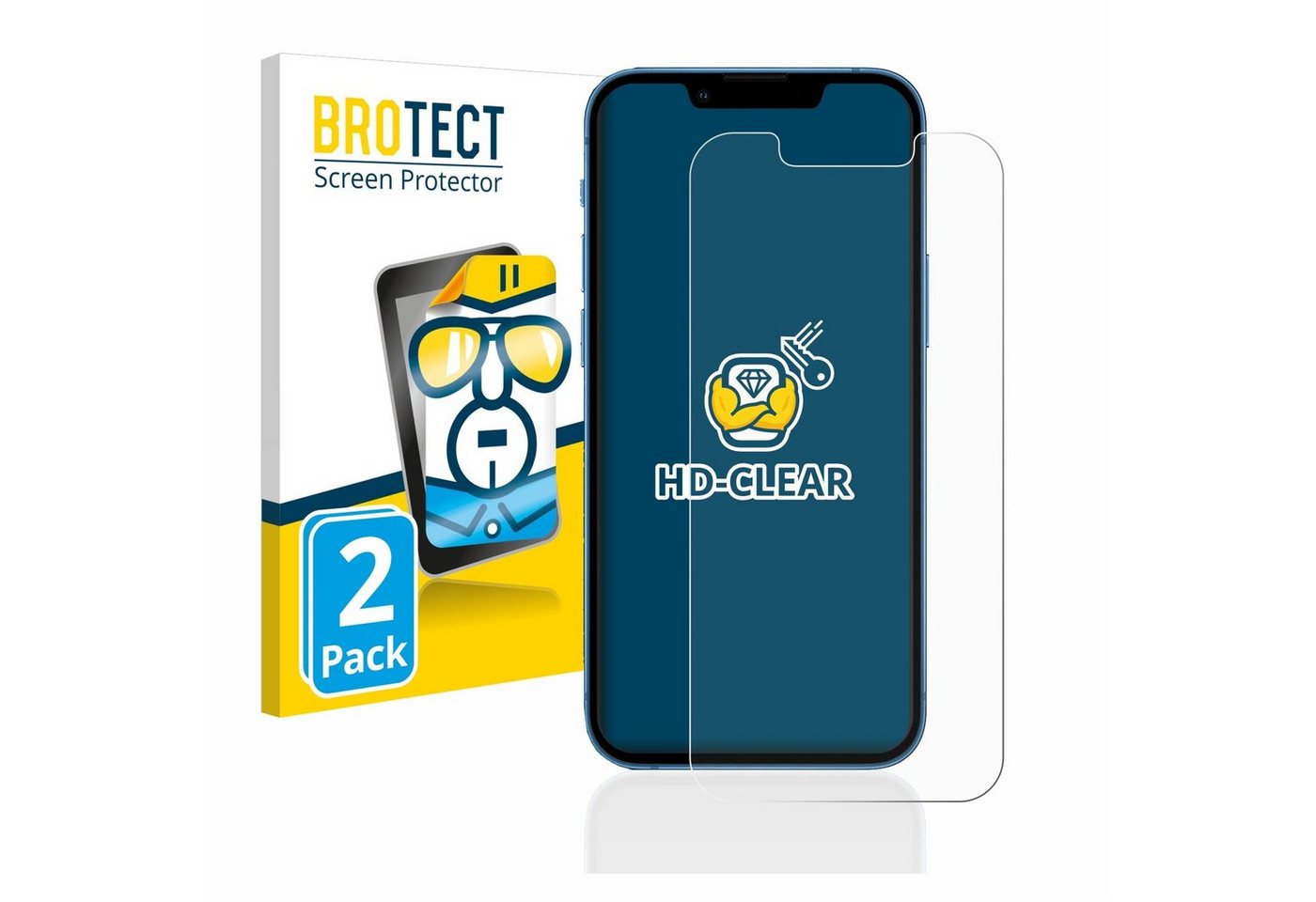BROTECT Displayschutzfolie Schutzfolie für Apple iPhone 13 mini, 2 Stück, Displayschutz Schutz Folie Klar Transparent BROTECT Displayschutzfolie Schutzfolie für Apple iPhone 13 mini, 2 Stück, Displayschutz Schutz Folie Klar Transparent von BROTECT