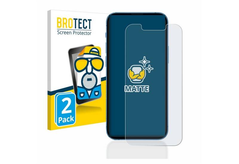 BROTECT Displayschutzfolie Schutzfolie für Apple iPhone 13 mini, 2 Stück, Displayschutz Schutz Folie Matt Entspiegelungsfolie von BROTECT