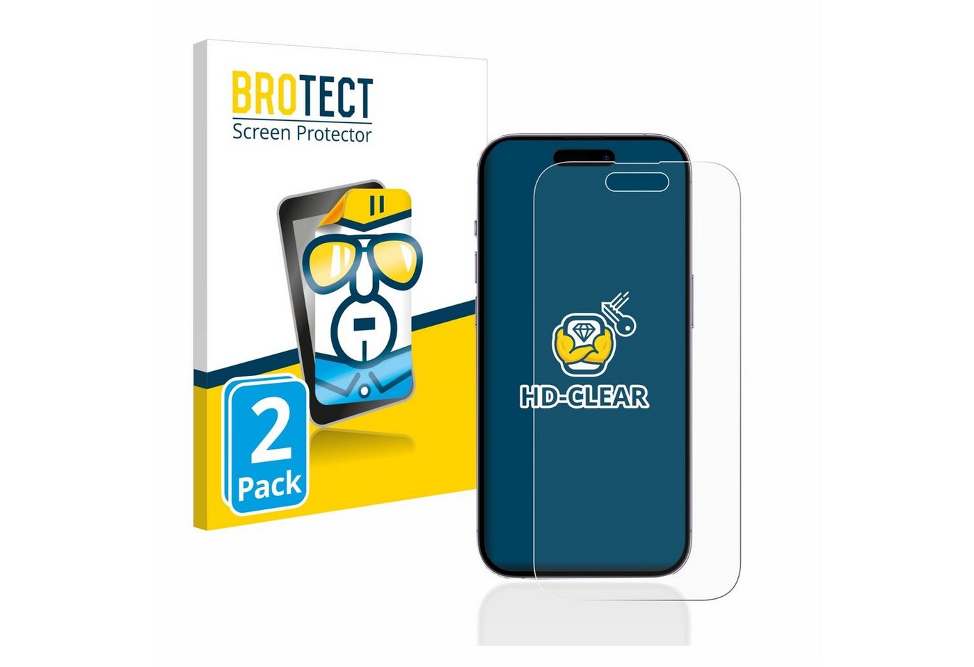BROTECT Displayschutzfolie Schutzfolie für Apple iPhone 14 Pro, 2 Stück, Displayschutz Schutz Folie Klar Transparent BROTECT Displayschutzfolie Schutzfolie für Apple iPhone 14 Pro, 2 Stück, Displayschutz Schutz Folie Klar Transparent von BROTECT