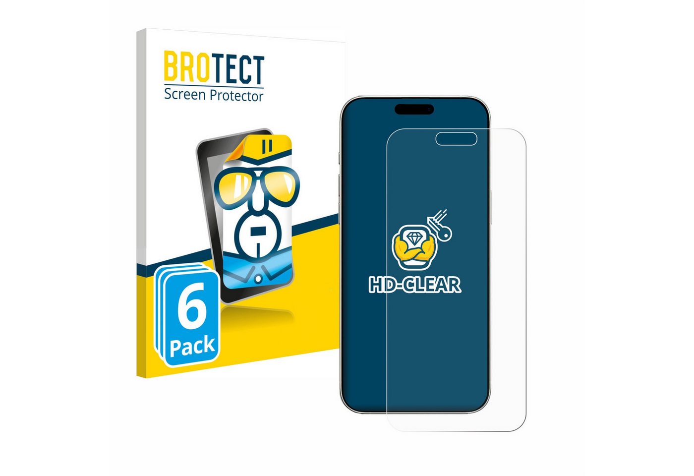 BROTECT Displayschutzfolie Schutzfolie für Apple iPhone 16 Pro Max, 6 Stück, Displayschutz Schutz Folie Klar Transparent BROTECT Displayschutzfolie Schutzfolie für Apple iPhone 16 Pro Max, 6 Stück, Displayschutz Schutz Folie Klar Transparent von BROTECT