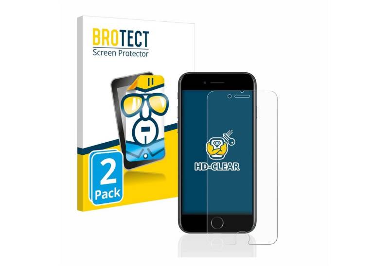 BROTECT Displayschutzfolie Schutzfolie für Apple iPhone 7, 2 Stück, 2 Stück, Displayschutz Schutz Folie Klar Transparent von BROTECT