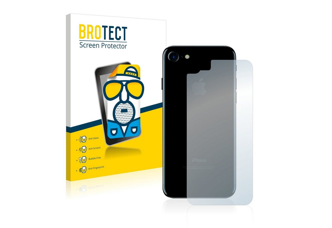 BROTECT Schutzfolie für Apple iPhone 7 Rückseite (gesamte Fläche), Displayschutzfolie, 2 Stück, Folie matt entspiegelt von BROTECT
