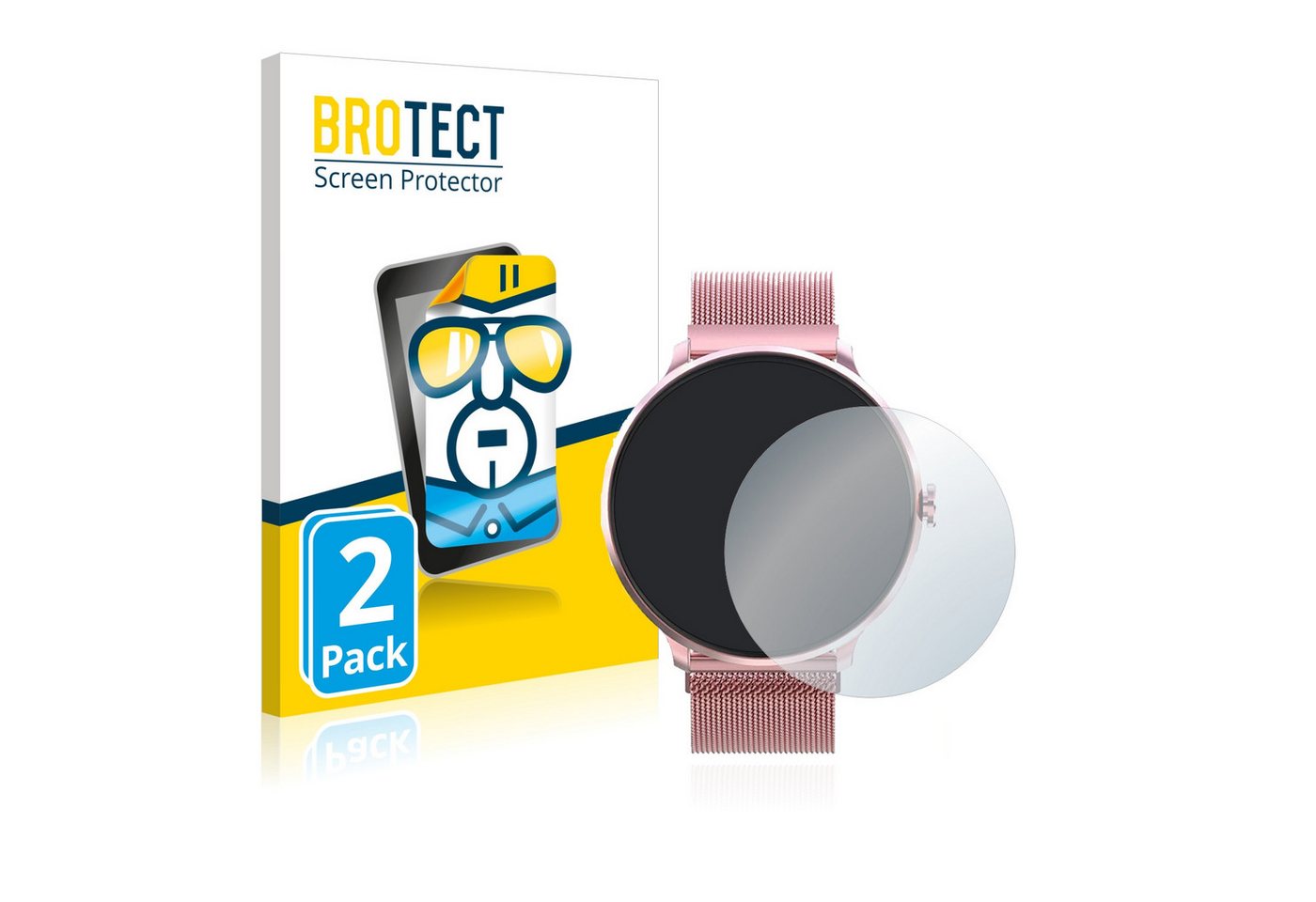 BROTECT Schutzfolie für Bebinca Smartwatch, Displayschutzfolie, 2 Stück, Folie klar von BROTECT