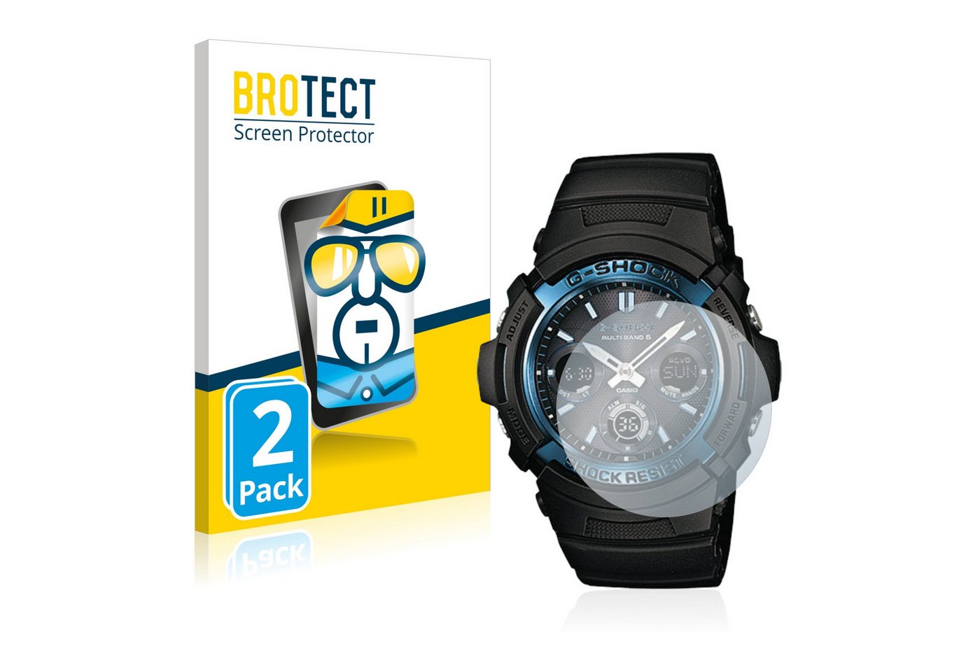 BROTECT Schutzfolie für Casio AWG M100, Displayschutzfolie, 2 Stück, Folie klar von BROTECT
