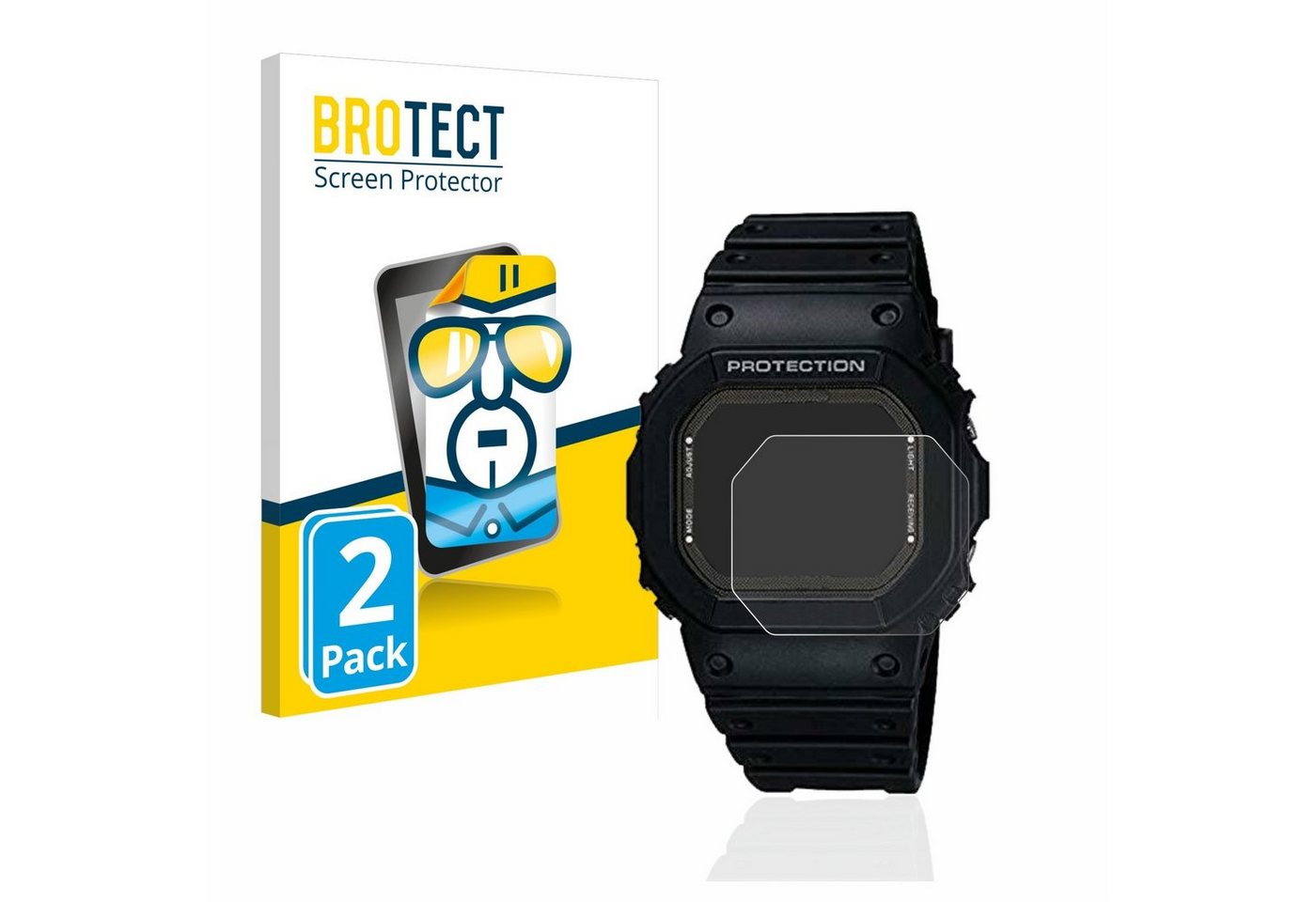 BROTECT Schutzfolie für Casio G-Shock GW-5000-1JF, Displayschutzfolie, 2 Stück, Folie klar von BROTECT
