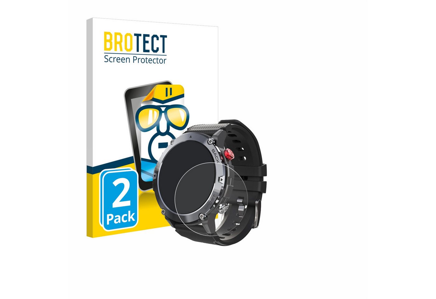 BROTECT Schutzfolie für Darmowade Smartwatch 1.32, Displayschutzfolie, 2 Stück, Folie klar" von BROTECT