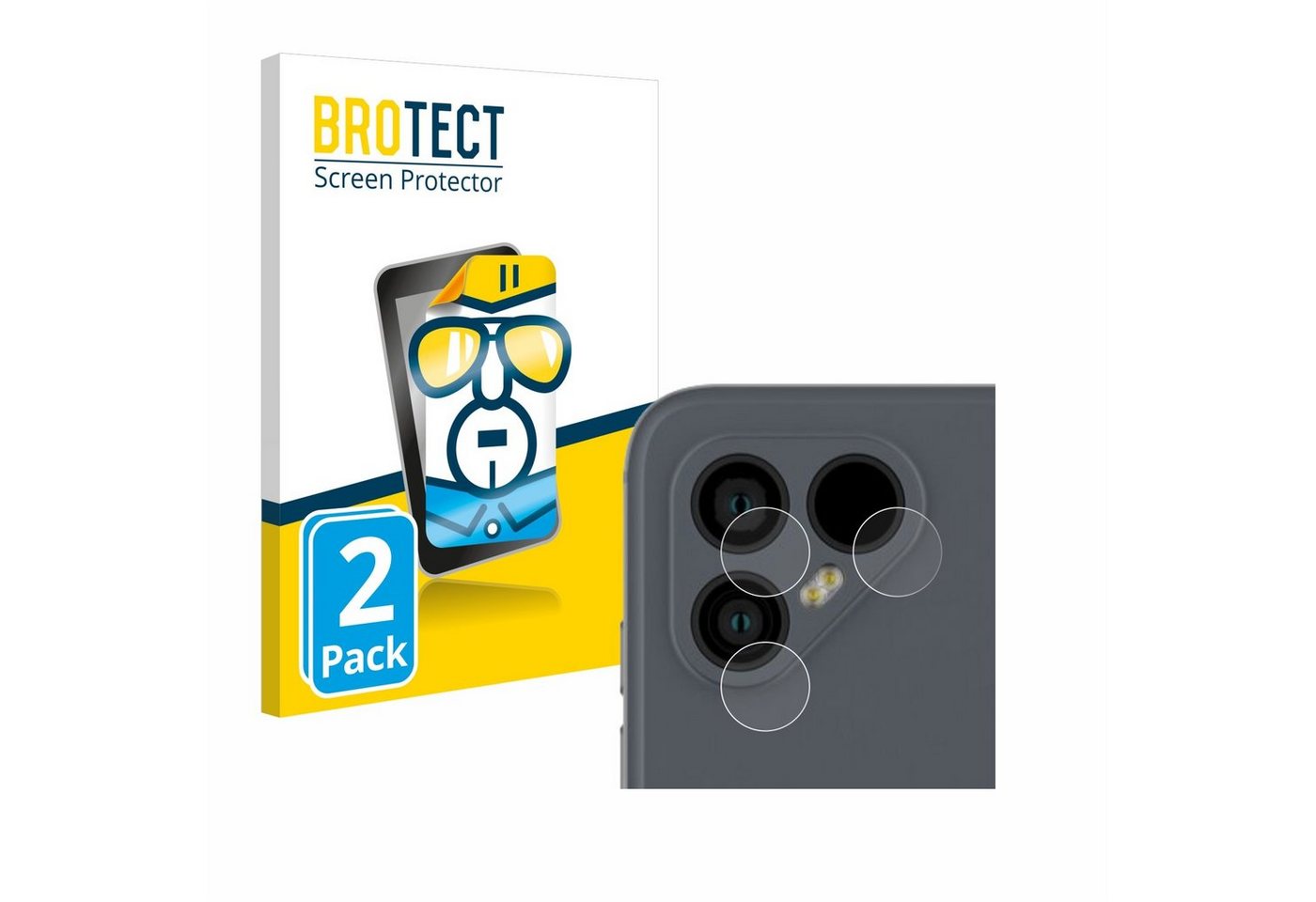 BROTECT Schutzfolie für Fairphone 4 (NUR Kameraschutz), Displayschutzfolie, 2 Stück, Folie klar von BROTECT