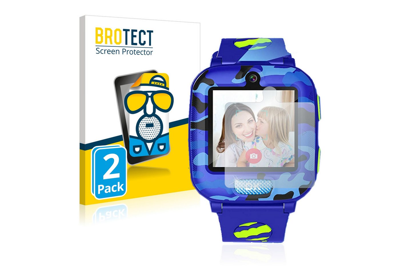 BROTECT Schutzfolie für Fitonme Kids Smartwatch, Displayschutzfolie, 2 Stück, Folie matt entspiegelt von BROTECT