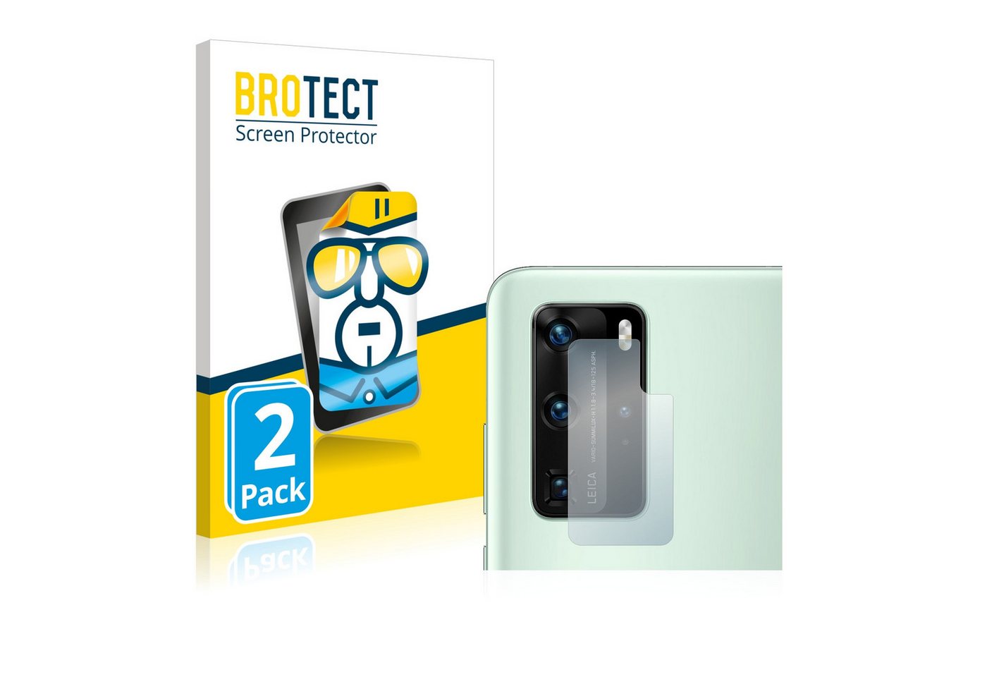 BROTECT Schutzfolie für Huawei P40 (NUR Kameraschutz), Displayschutzfolie, 2 Stück, Folie klar von BROTECT