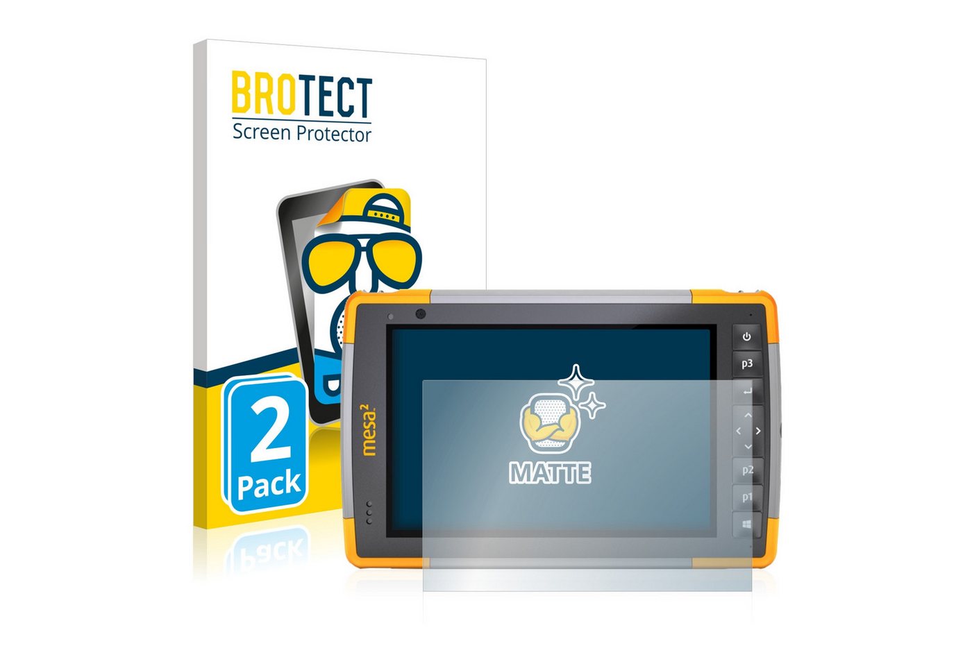 BROTECT Schutzfolie für Juniper Systems Mesa 2 Rugged Tablet, Displayschutzfolie, 2 Stück, Folie matt entspiegelt von BROTECT