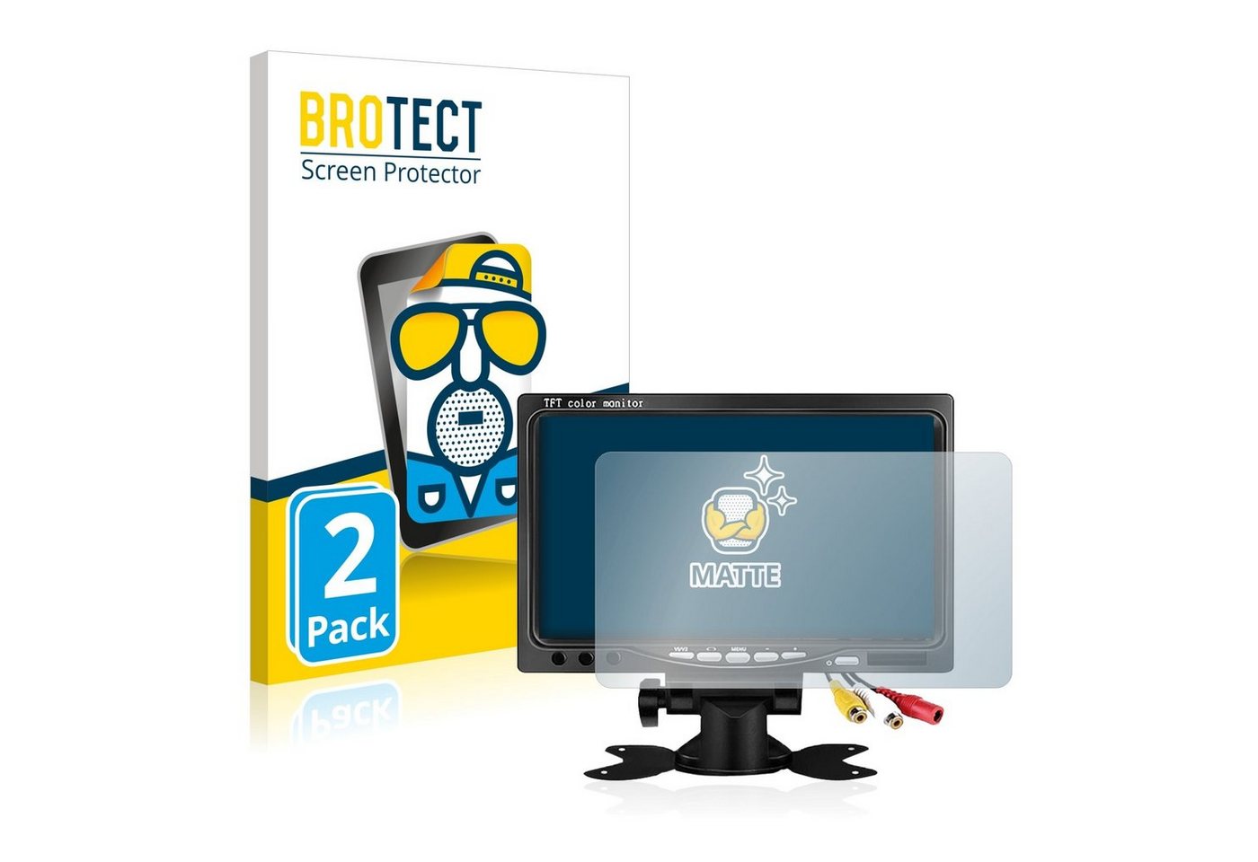 BROTECT Schutzfolie für Kenowa Car Monitor (7), Displayschutzfolie, 2 Stück, Folie matt entspiegelt von BROTECT