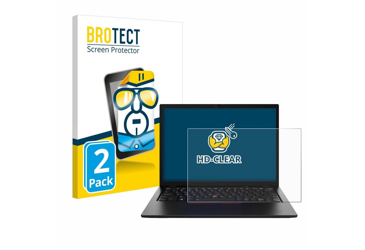 BROTECT Schutzfolie für Lenovo ThinkPad L13 Gen 4 Non-Touch, Displayschutzfolie, 2 Stück, Folie klar von BROTECT