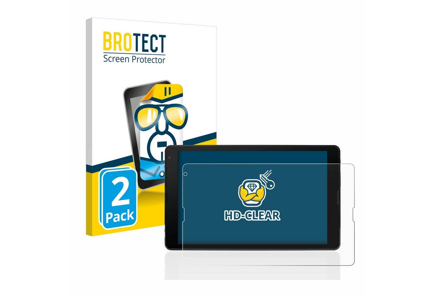 BROTECT Schutzfolie für MEDION Tablet E10421 10,1, Displayschutzfolie, 2 Stück, Folie klar" von BROTECT