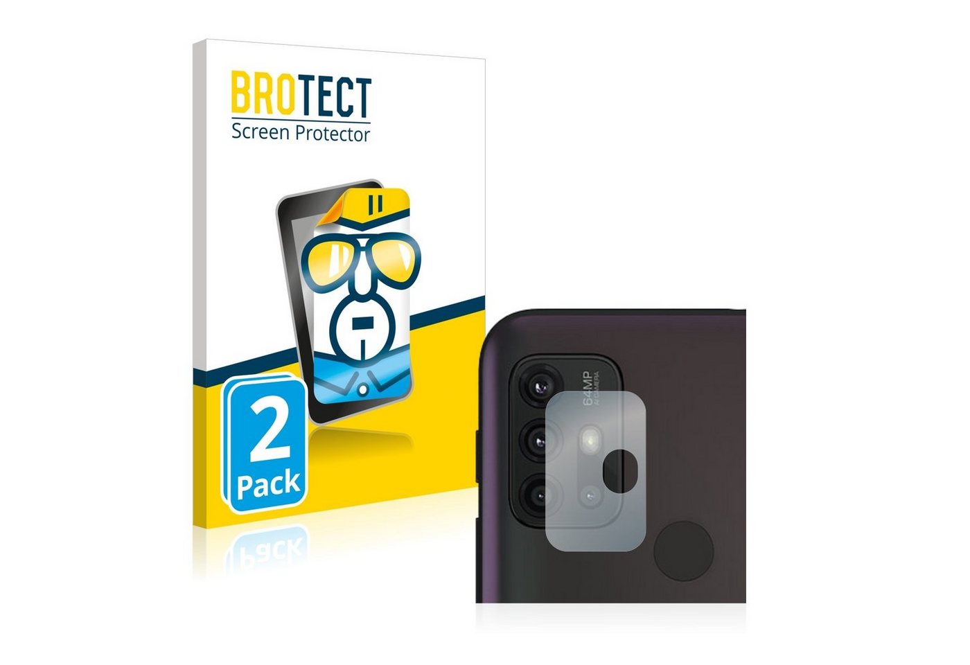 BROTECT Schutzfolie für Motorola Moto G30 (NUR Kameraschutz), Displayschutzfolie, 2 Stück, Folie klar von BROTECT
